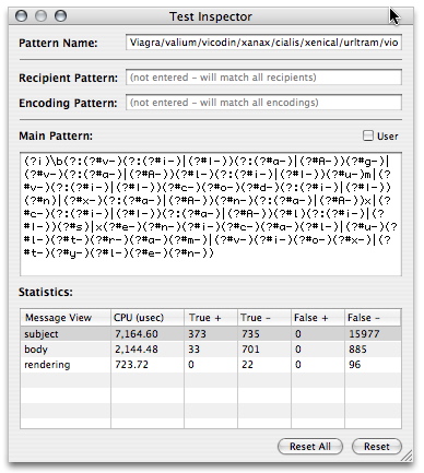 Test Inspector on a Pattern